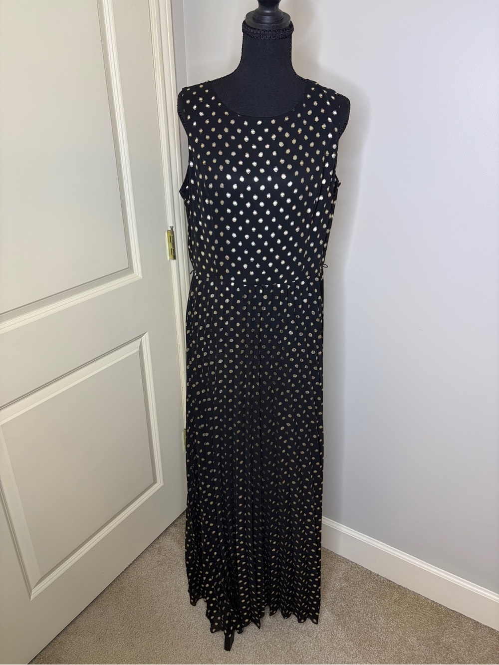 Jessica Howard Black and Gold Evening Cocktail Dress 12